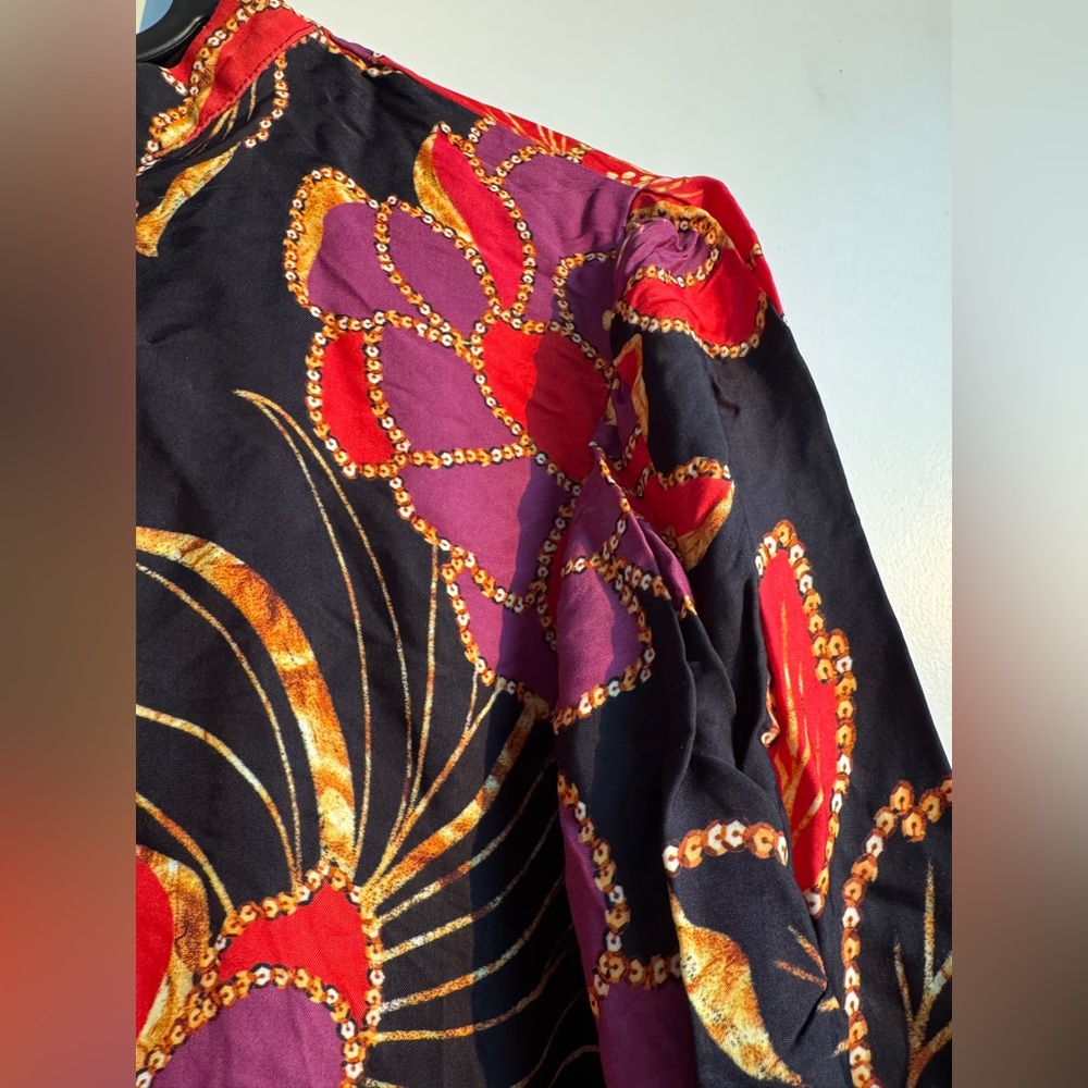 FARM Rio Black Dress with Red and Purple Floral Design - Picture 5 of 13